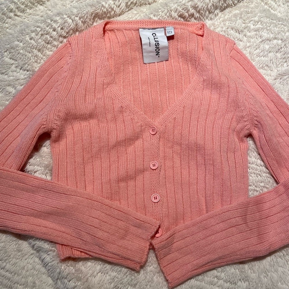 Pink Knit Cardigan